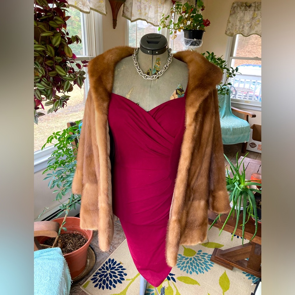 Genuine vintage mink fur coat